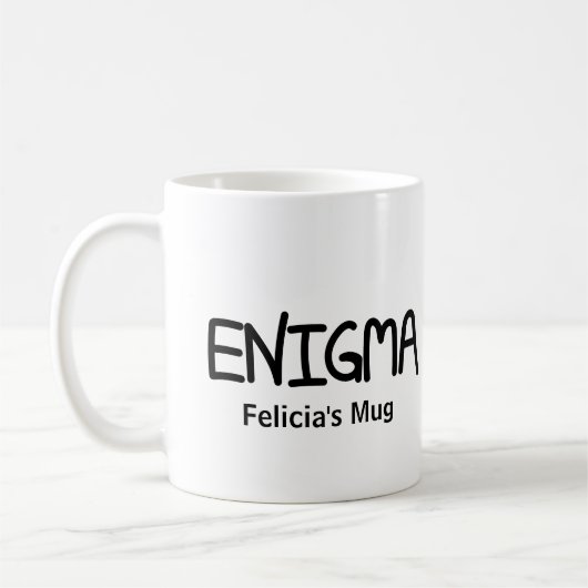 Authentic Hand-lettered Cool Word Enigma Koffiemok (Links)