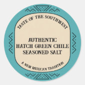 Authentic Hatch Green Chile Spice Custom Ronde Sticker (Voorkant)