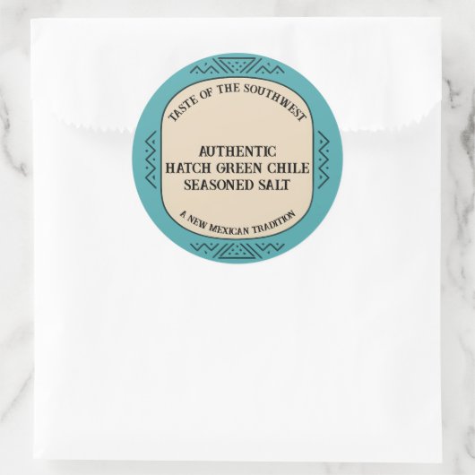 Authentic Hatch Green Chile Spice Custom Ronde Sticker (Tas)