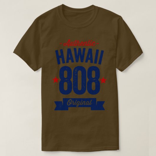 Authentic Hawaii 808 Area Code T-shirt (Design voorkant)