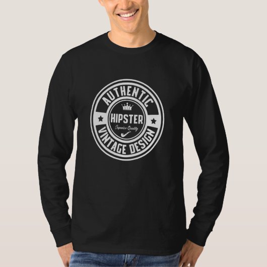 Authentic Hipster Pipe Smoker Mustache Bea T-shirt (Voorkant)