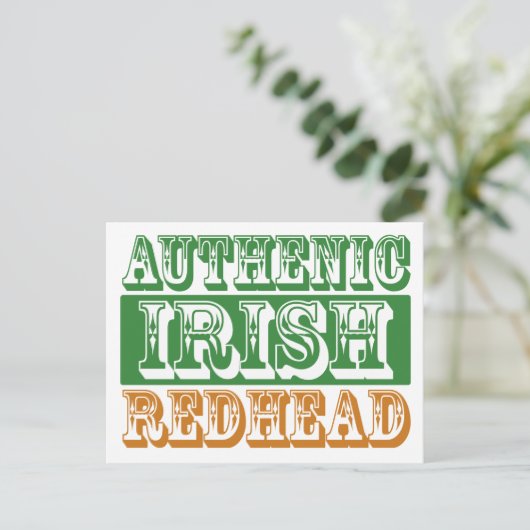 Authentic Irish Redhead Briefkaart (Staand voorkant)