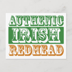 Authentic Irish Redhead Briefkaart