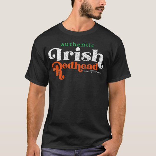 Authentic Irish Redhead Funny Red Head Gift T-shirt (Voorkant)