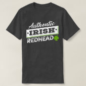 Authentic Irish Redhead Lucky Shamrock St Patrick' T-shirt (Design voorkant)