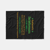 Authentic Irishman For Hire Funny T Shirt  Fleece Deken (Voorkant (Horizontaal))