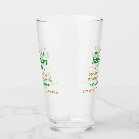 Authentic Irishman voor Hire Funny Glas (Links)