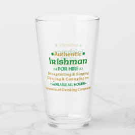 Authentic Irishman voor Hire Funny Glas