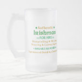 Authentic Irishman voor Hire Funny Matglas Bierpul (Links)