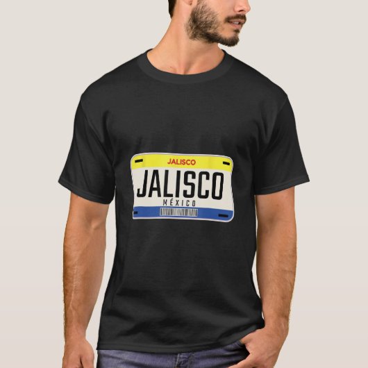 Authentic Jalisco Mexico License Plate Mexican Cul T-shirt (Voorkant)