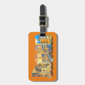 Authentic Japan Retro Style Bagagelabel (Voorkant verticaal)