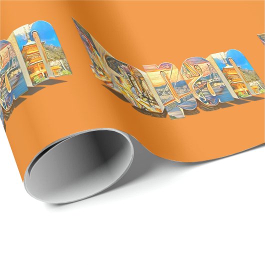 Authentic Japan Retro  Style Cadeaupapier (Rol Hoek)