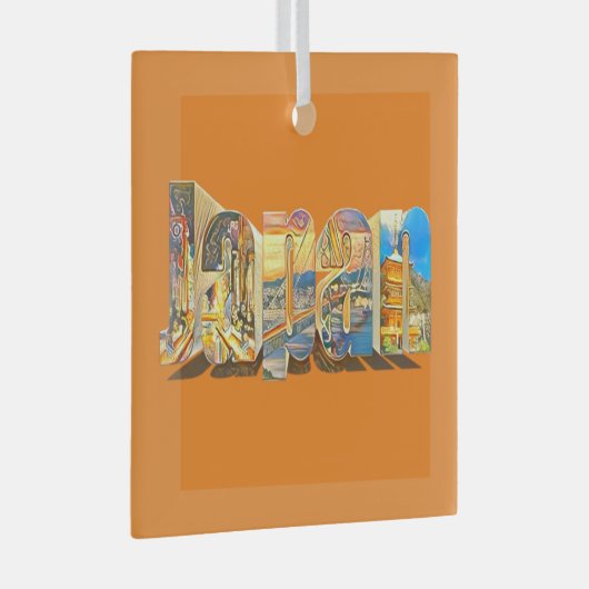 Authentic Japan Retro  Style Glas Ornament (Voorkant Rechts)