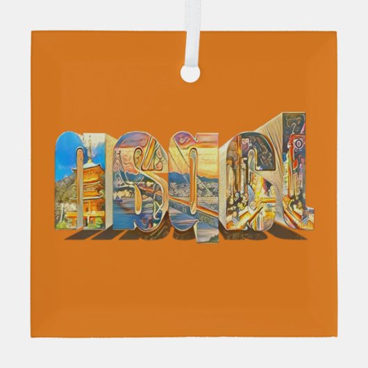 Authentic Japan Retro Style Glas Ornament (Achterkant)