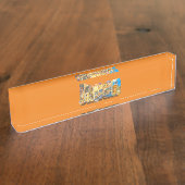 Authentic Japan Retro  Style Naambordje (Zijkant)