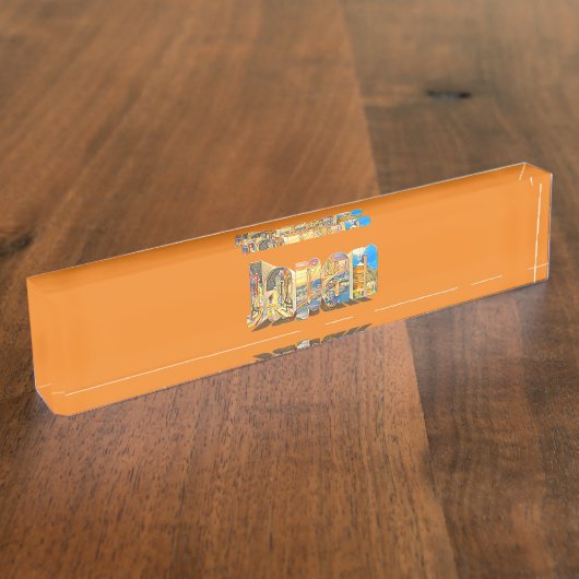 Authentic Japan Retro  Style Naambordje (Zijkant)