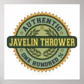 Authentic Javelin Thrower Poster (Voorkant)