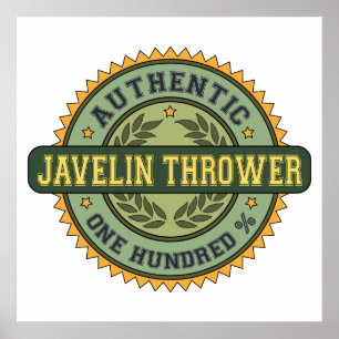 Authentic Javelin Thrower Poster