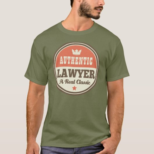 Authentic Lawyer (Funny) Gift T-shirt (Voorkant)