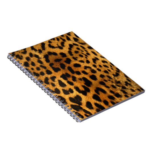 Authentic Leopard Fur Texture Notebook Notitieboek (Rechterzijde)