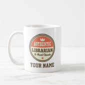 Authentic Librarian Funny Personalized Koffiemok (Links)