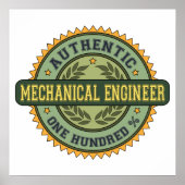 Authentic Mechanical Engineer Poster (Voorkant)
