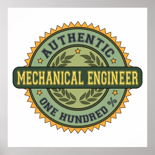 Authentic Mechanical Engineer Poster (Voorkant)