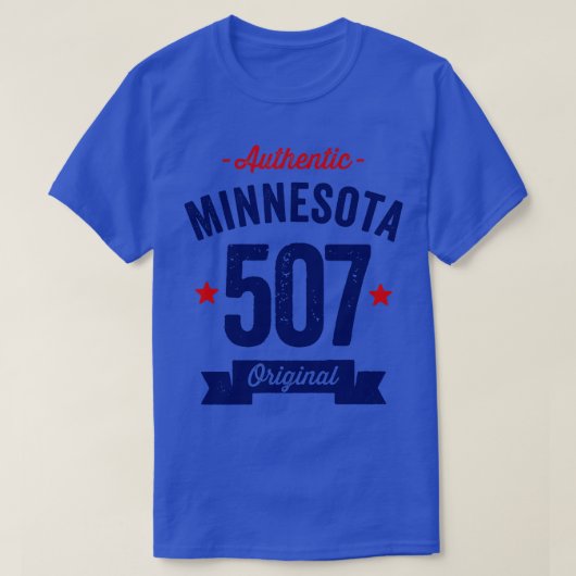 Authentic Minnesota 507 Area Code T-shirt (Design voorkant)