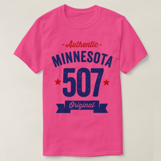 Authentic Minnesota 507 Area Code T-shirt (Design voorkant)