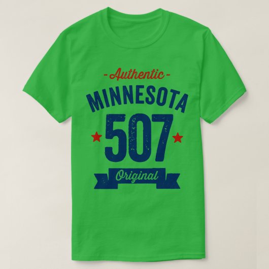 Authentic Minnesota 507 Area Code T-shirt (Design voorkant)