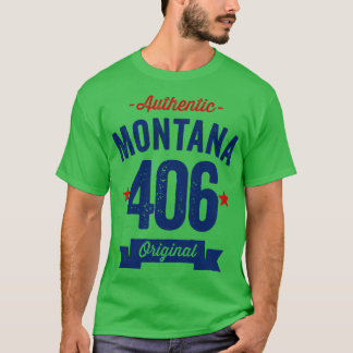 Authentic Montana 406 Area Code T-shirt