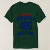 Authentic Montana 406 Area Code T-shirt (Design voorkant)