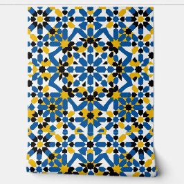 Authentic Moroccan Zellij Arabesque Geometric  Behang