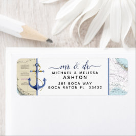 Authentic #Nautical Chart Anchor #Florida #Wedding Etiket