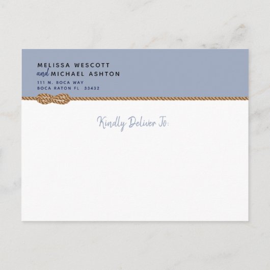 Authentic Nautical Chart Change the Date Aankondigingskaart (Achterkant)