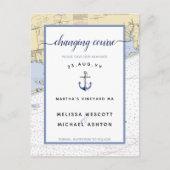 Authentic Nautical Chart Change the Date Aankondigingskaart (Voorkant)