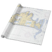 Authentic Nautical Chart Martha's Vineyard Cadeaupapier (Uitgerold)