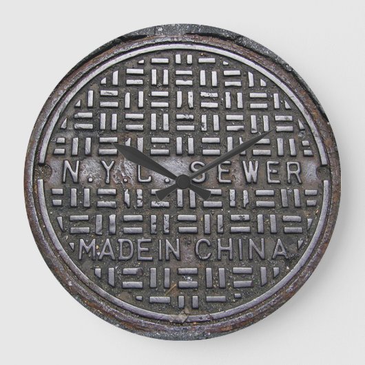 Authentic New York City NYC Sewer Hoesje Grote Klok (Voorkant)