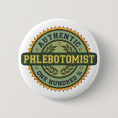 Authentic Phlebotomist Ronde Button 5,7 Cm (Voorkant)