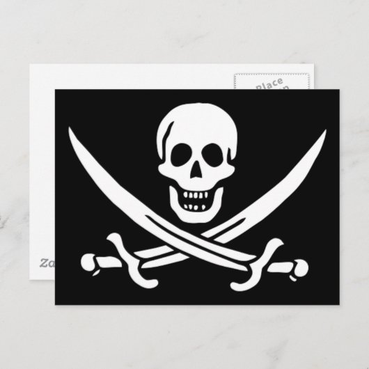 Authentic Pirate Flag van Jack Rackam Briefkaart (Voorkant / Achterkant)