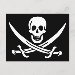Authentic Pirate Flag van Jack Rackam Briefkaart