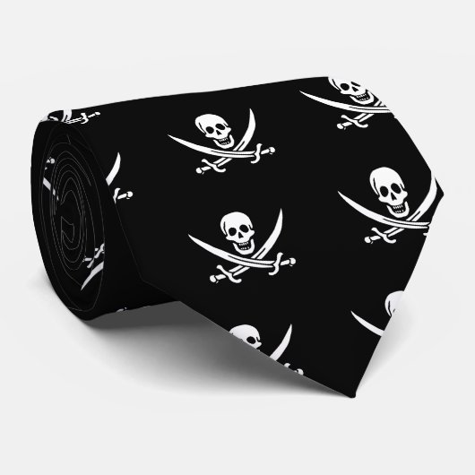 Authentic Pirate Flag van Jack Rackam Stropdas (Opgerold)
