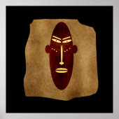Authentic primitief abstract masker poster (Voorkant)