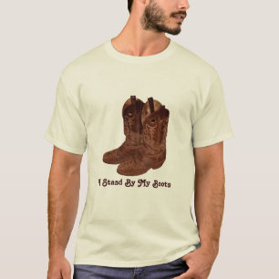 Authentic Ranch-hand Wrangler Cowboy Boots Design T-shirt