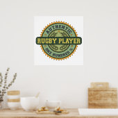 Authentic Rugby Player Poster (Keuken)