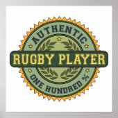 Authentic Rugby Player Poster (Voorkant)