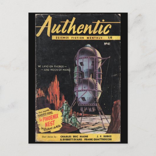 Authentic Science Fiction Maandelijks _Januari 195 Briefkaart (Voorkant)