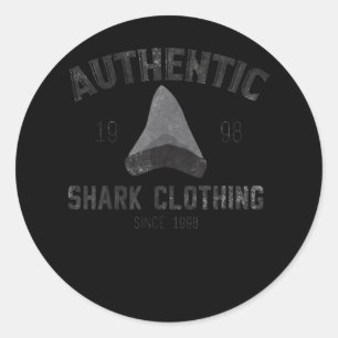 Authentic Shark Clothing Sinds 1998 - Shark Gifts Ronde Sticker