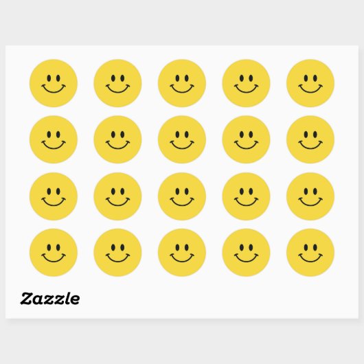 Authentic Smiley Face Ronde Sticker (Vel)