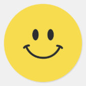 Authentic Smiley Face Ronde Sticker (Voorkant)